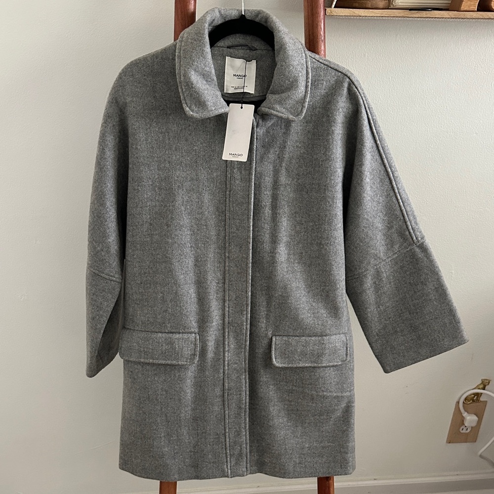 NWT Mango oversized pea coat